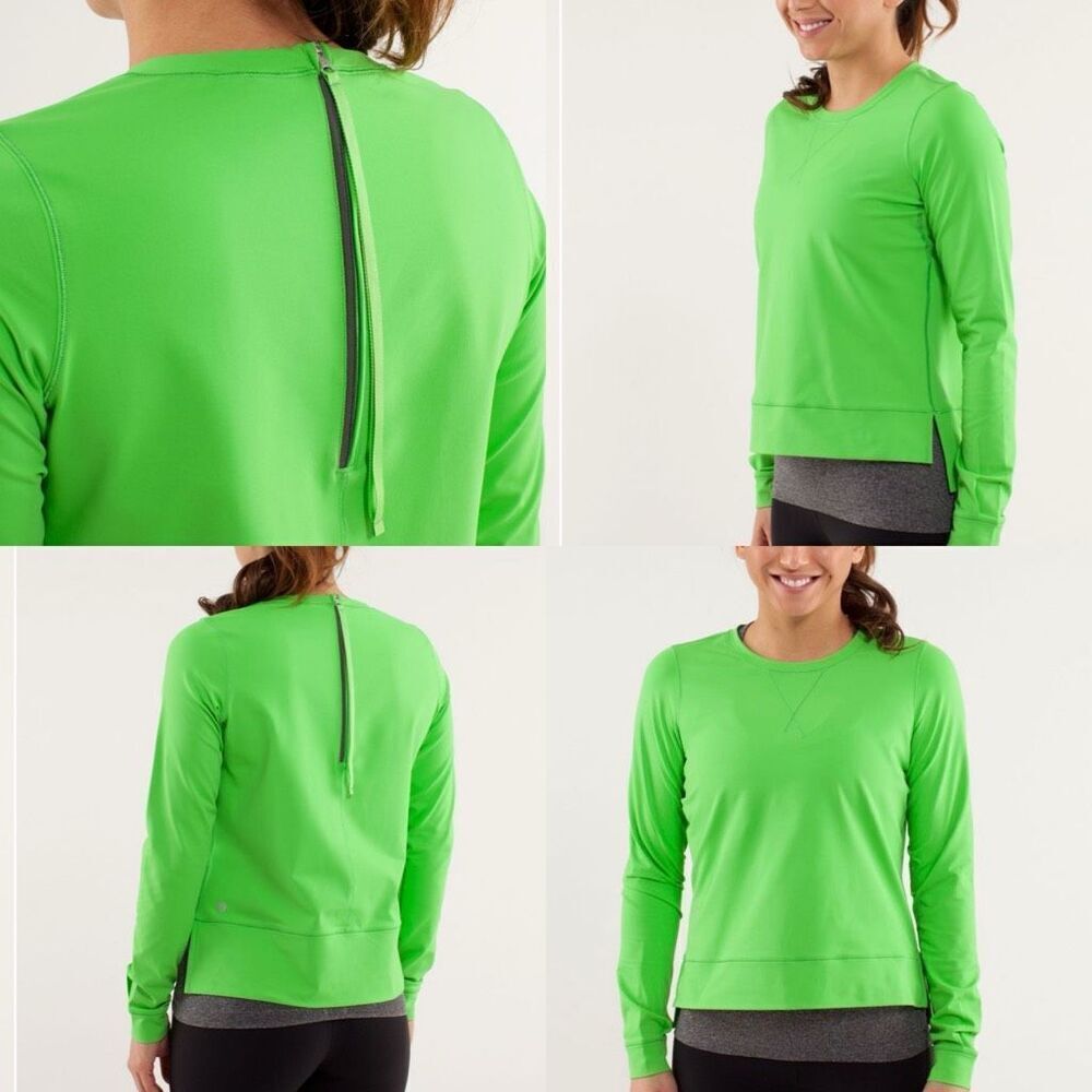 Lululemon Run: Warm Up Crew Frond green size 8
